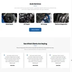Auto Services Website Design with Free VPS Web Hosting