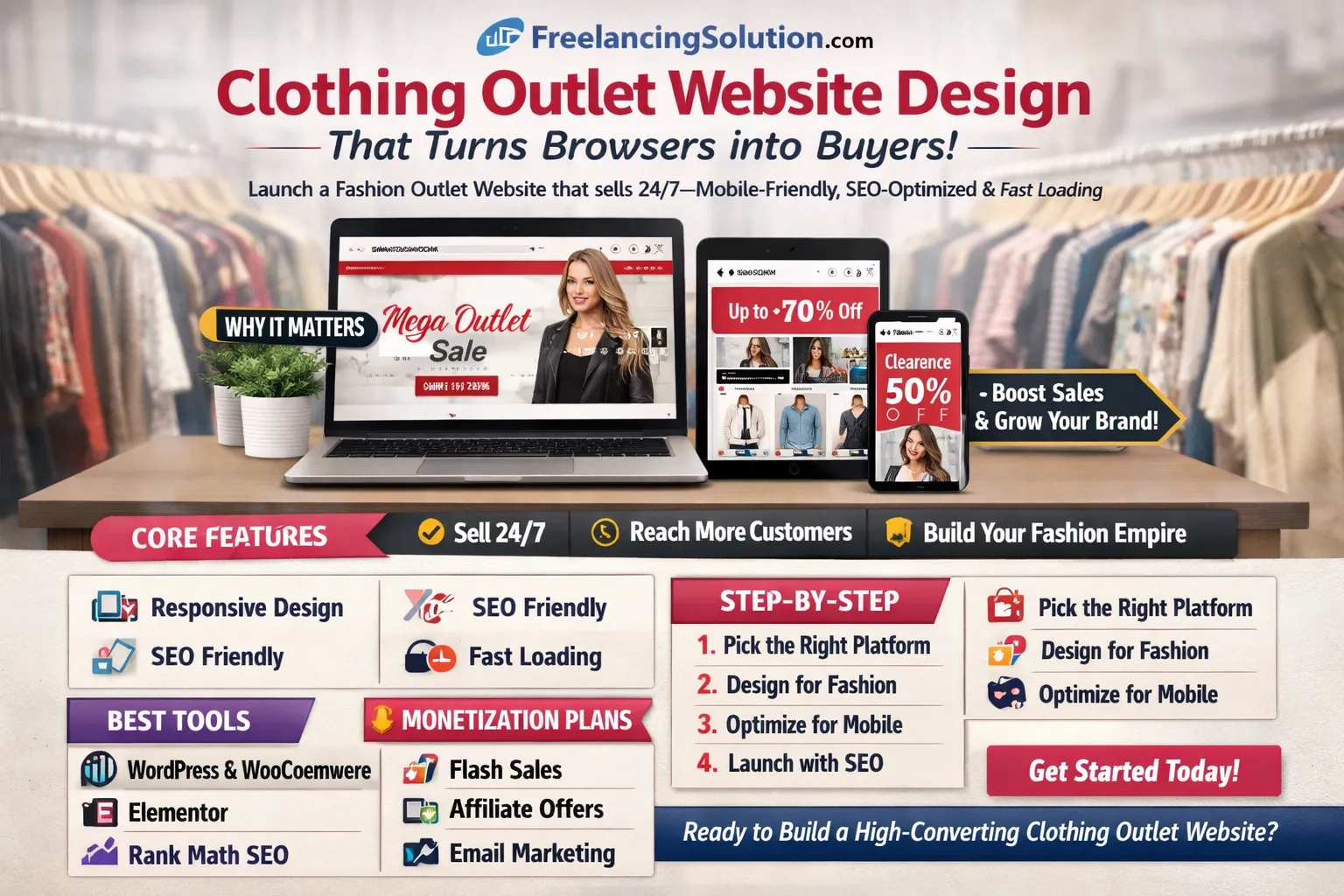 🔥 Clothing Outlet Website Design That Turns Browsers into Buyers