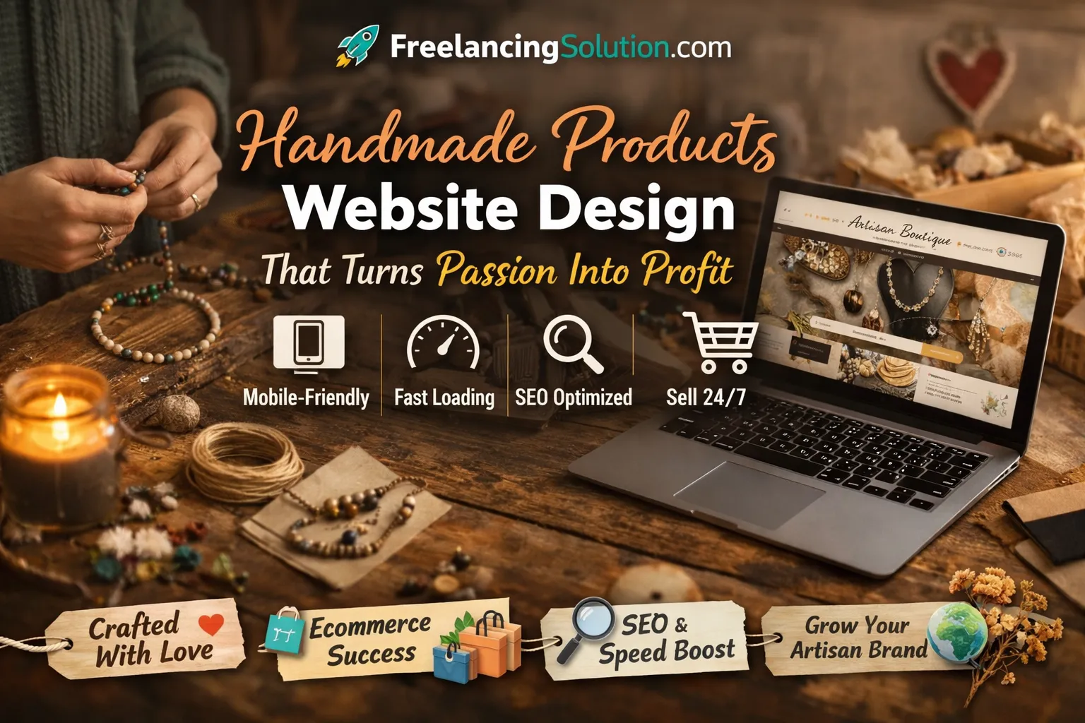 ❤️ Handmade Products Website Design That Turns Passion Into Profit Crafted for Artisans. Built for Growth. Optimized to Sell.