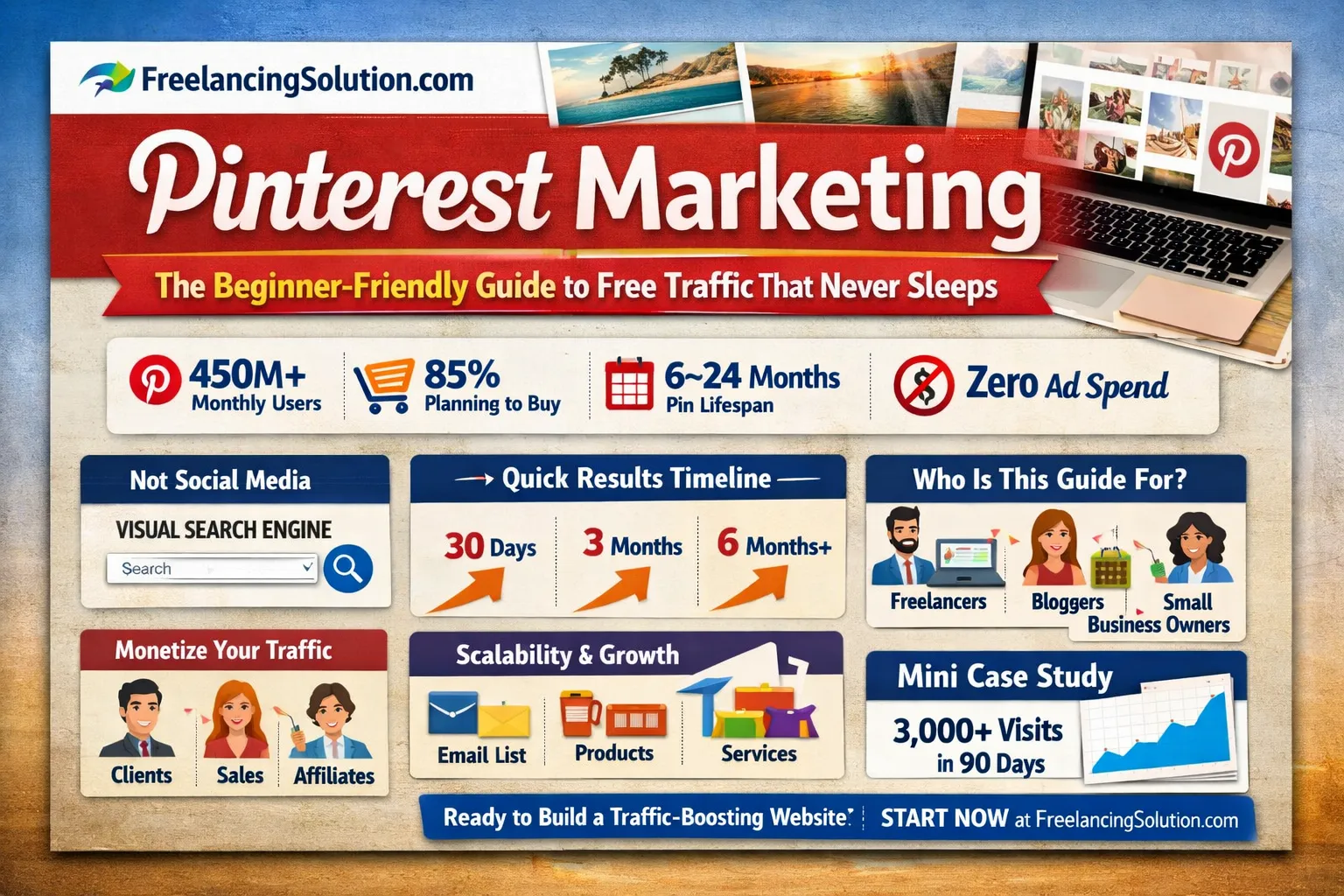 Pinterest Marketing: The Beginner-Friendly Blog Guide to Free Traffic That Never Sleeps