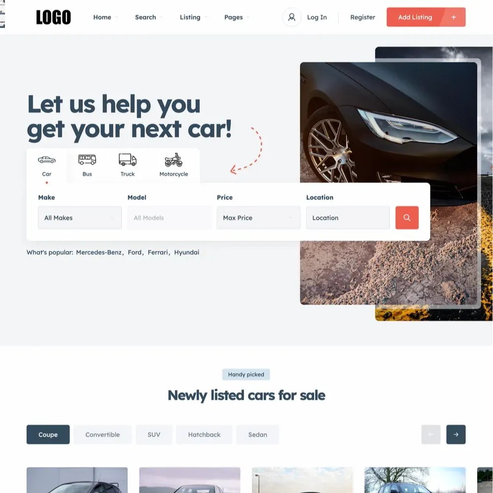 Automotive Listings Website Design with Free VPS Web Hosting (1) Automotive Listings Website Design with Free VPS Web Hosting