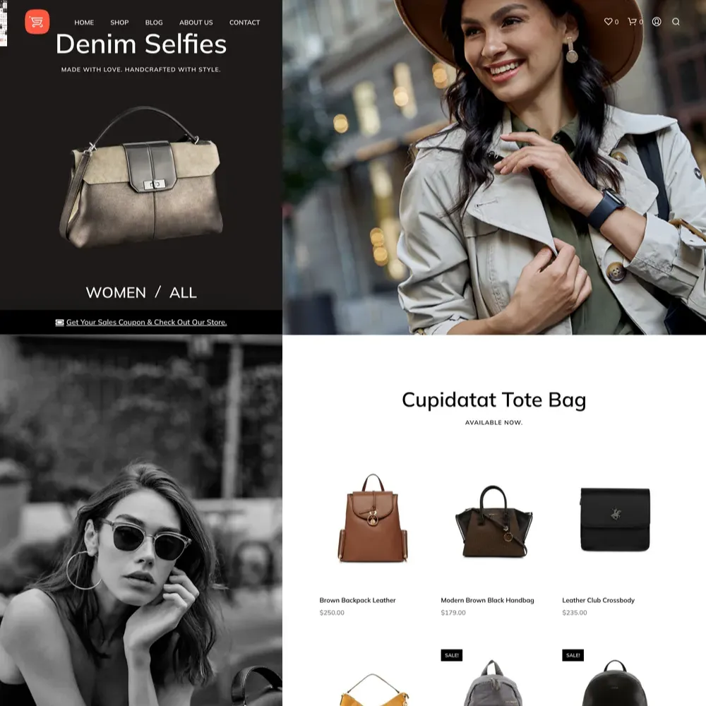 Bag Store Website Design with Free VPS Web Hosting (1) 👜 Bag Store Website Design for Sale with Free VPS Web Hosting