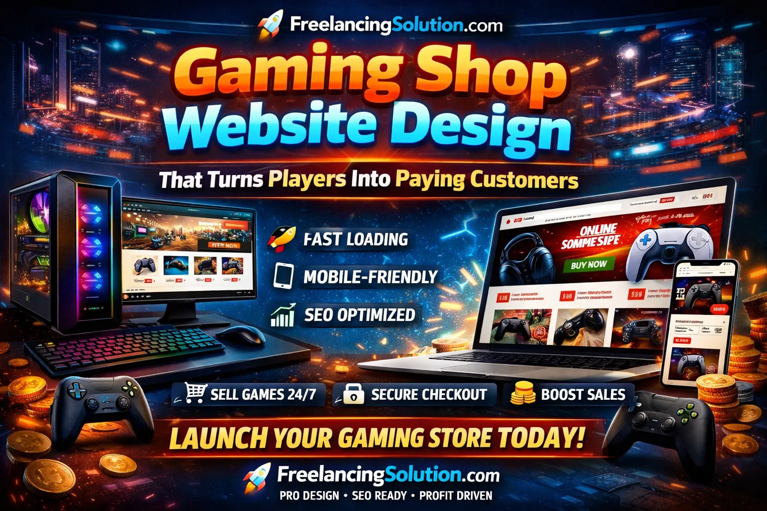 Gaming Shop Website Design That Turns Players Into Paying Customers