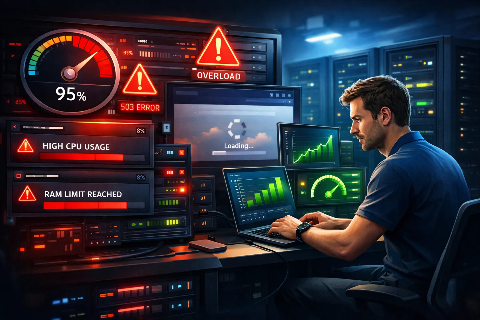 High Server Resource Usage (CPU / RAM Limits) Why Your Website Slows Down & How to Fix It Fast
