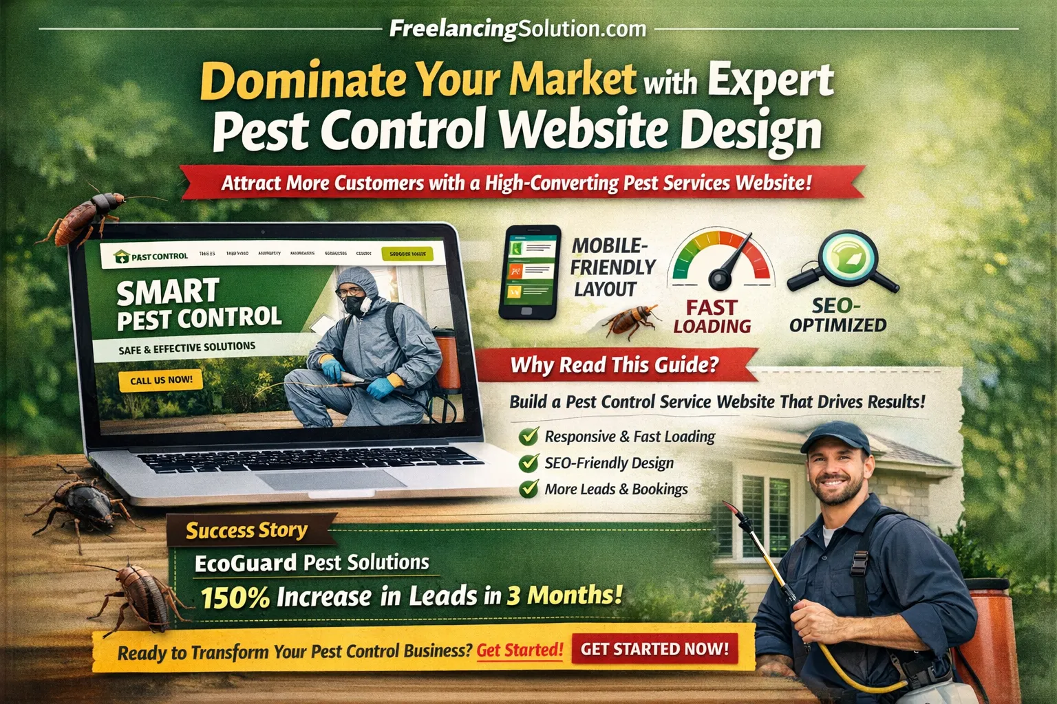 Pest Control Website Design That Turns Visitors into Booked Jobs