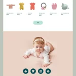 Baby Products Website Design with Free VPS Web Hosting