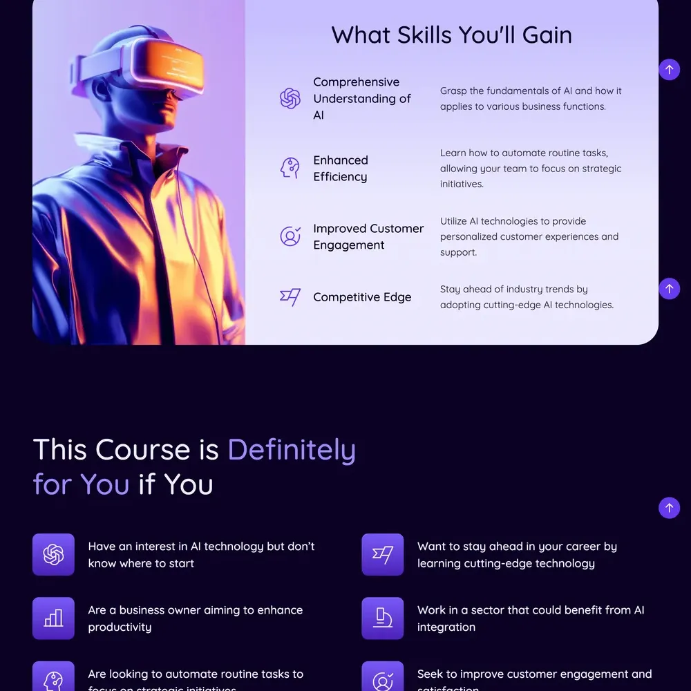 AI Course Website Design with Free VPS Web Hosting