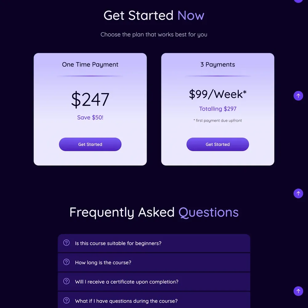 AI Course Website Design with Free VPS Web Hosting