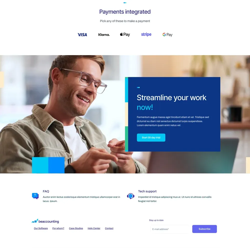 Accountant Software Website Design with Free Web Hosting