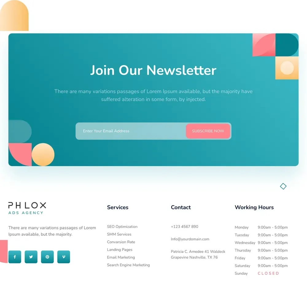 Ad Agency Website Design with Free VPS Web Hosting