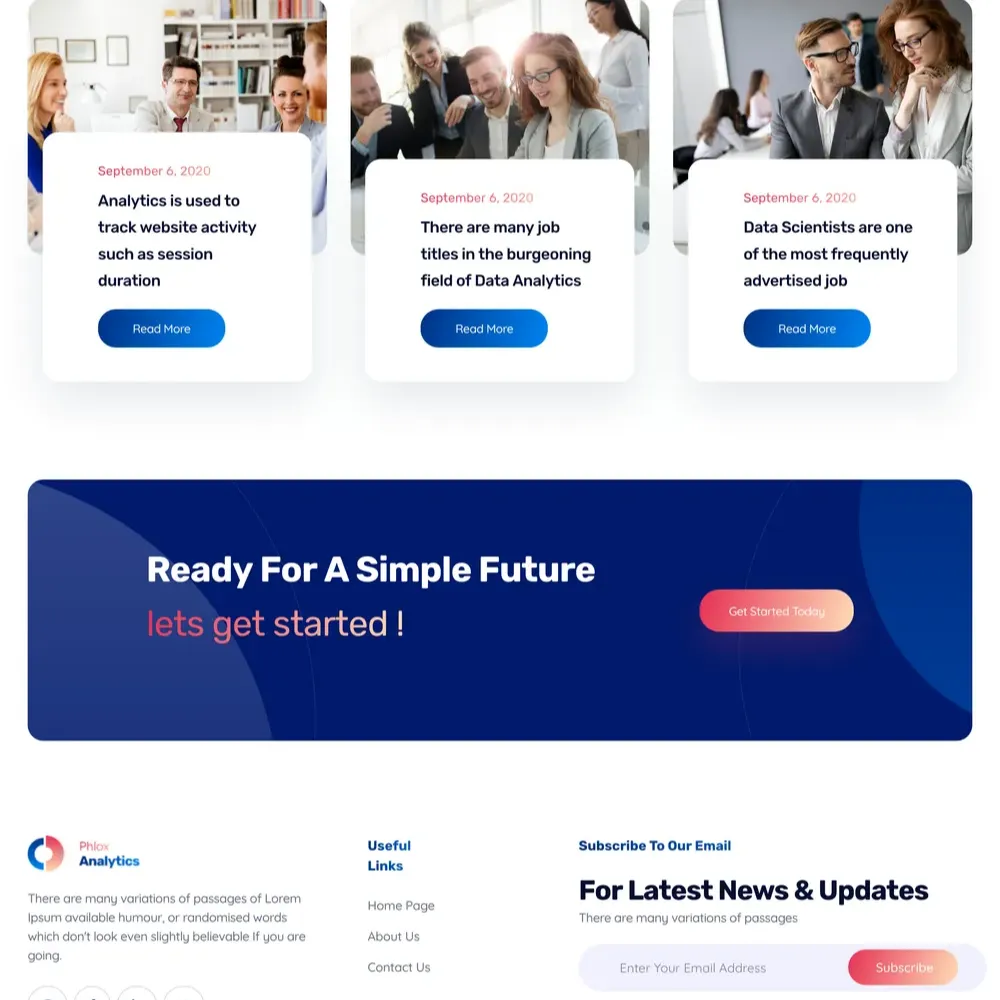 Analytics Tool Website Design with Free VPS Web Hosting