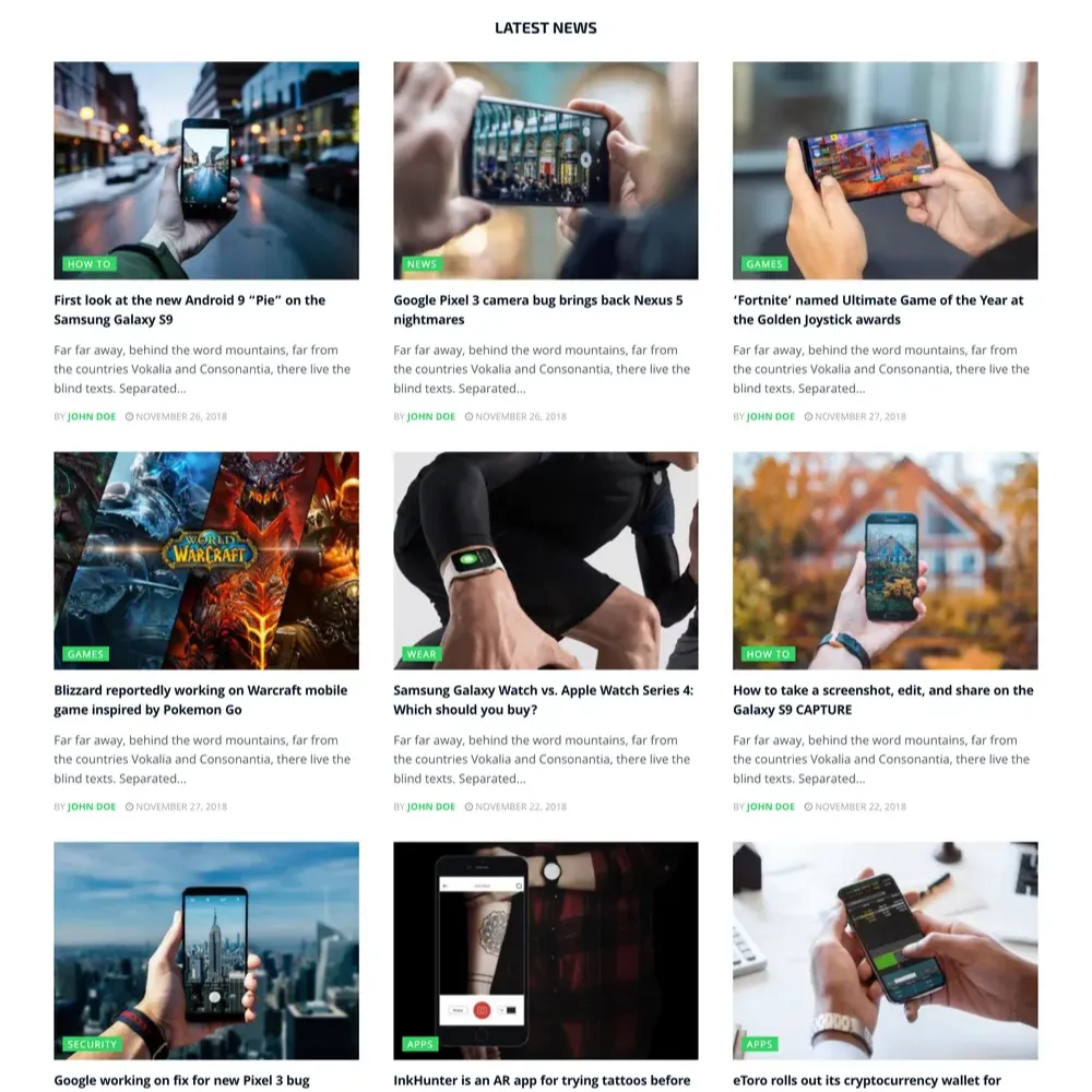 Android Magazine Website Design with Free VPS Web Hosting