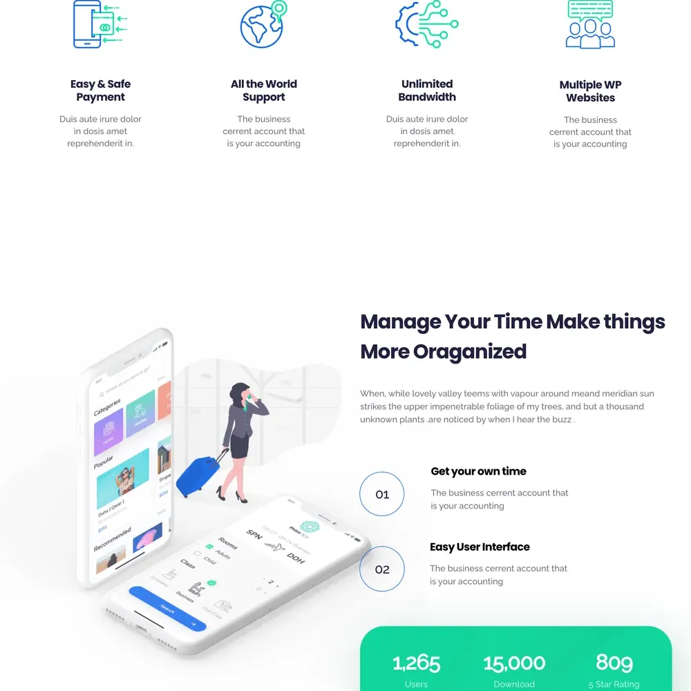 App Landing Website Design with Free VPS Web Hosting