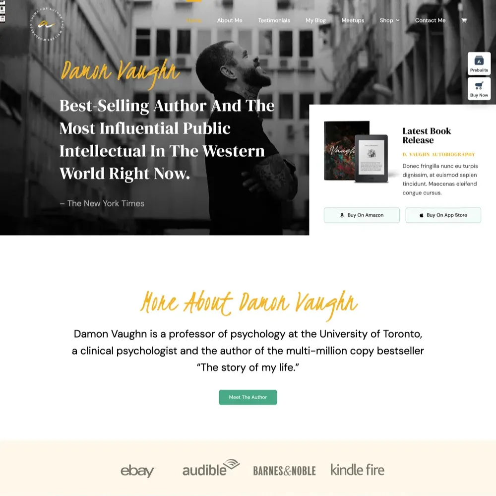 Author Website Design with Free VPS Web Hosting