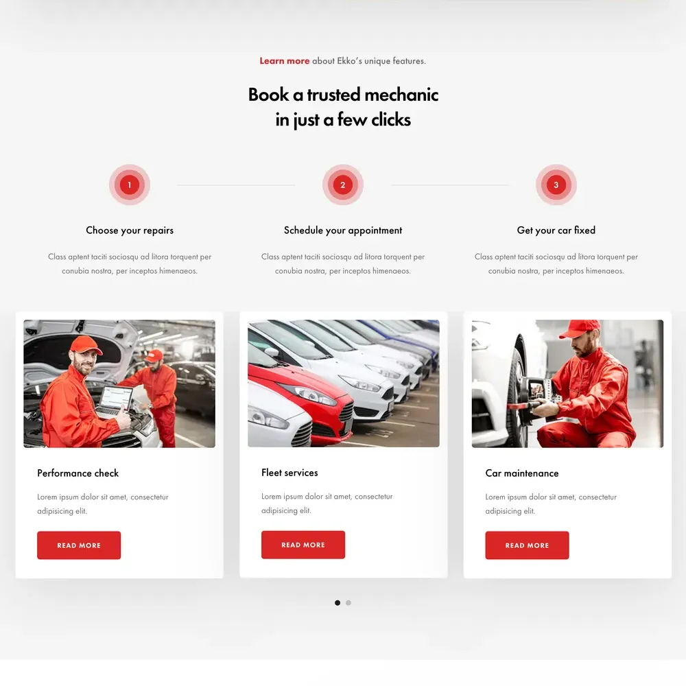 Auto Service Website Design with Free VPS Web Hosting