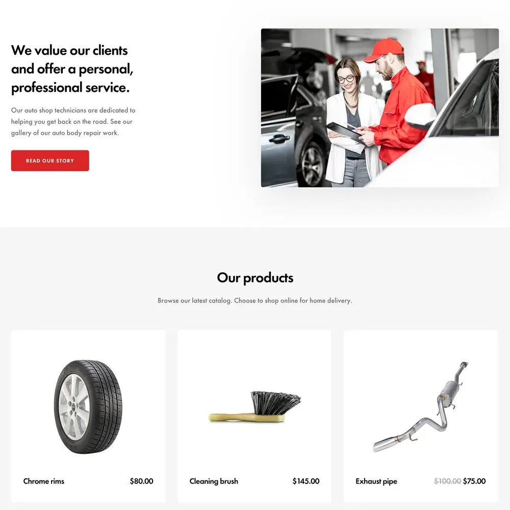 Car Servicing Website Design with Free VPS Web Hosting