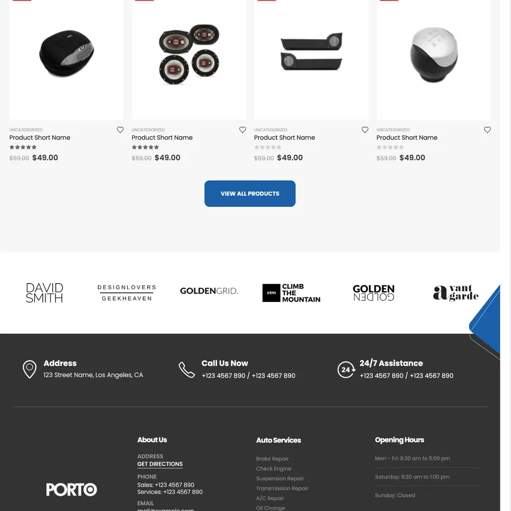 Auto Services Website Design with Free VPS Web Hosting