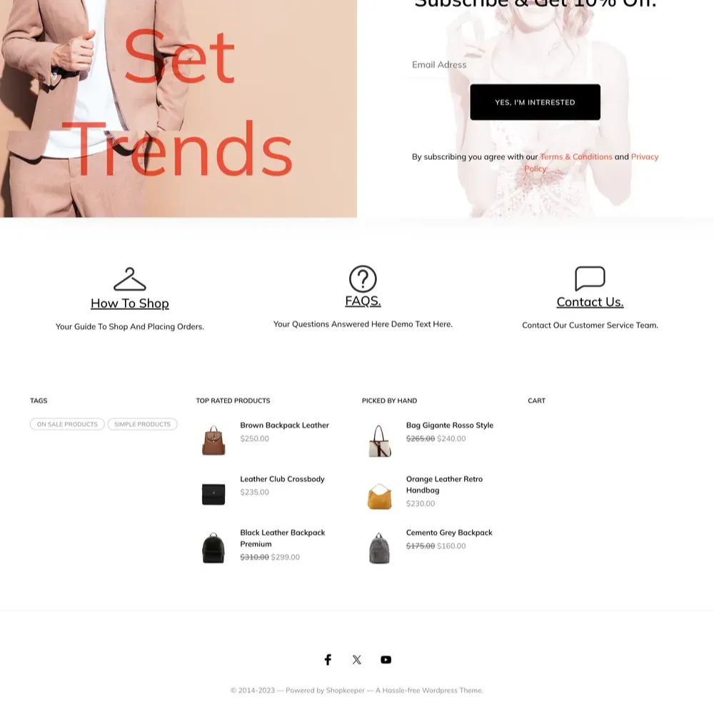 π Bag Store Website Design for Sale with Free VPS Web Hosting