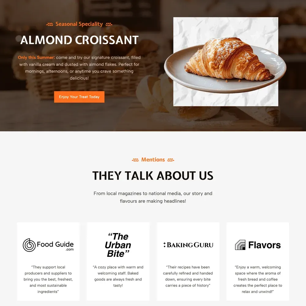 Bakery Business Website Design with Free VPS Web Hosting