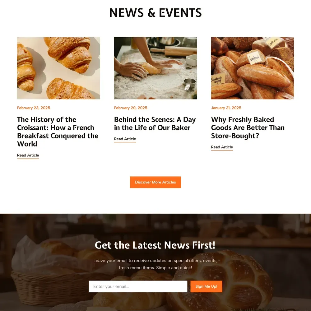 Bakery Business Website Design with Free VPS Web Hosting