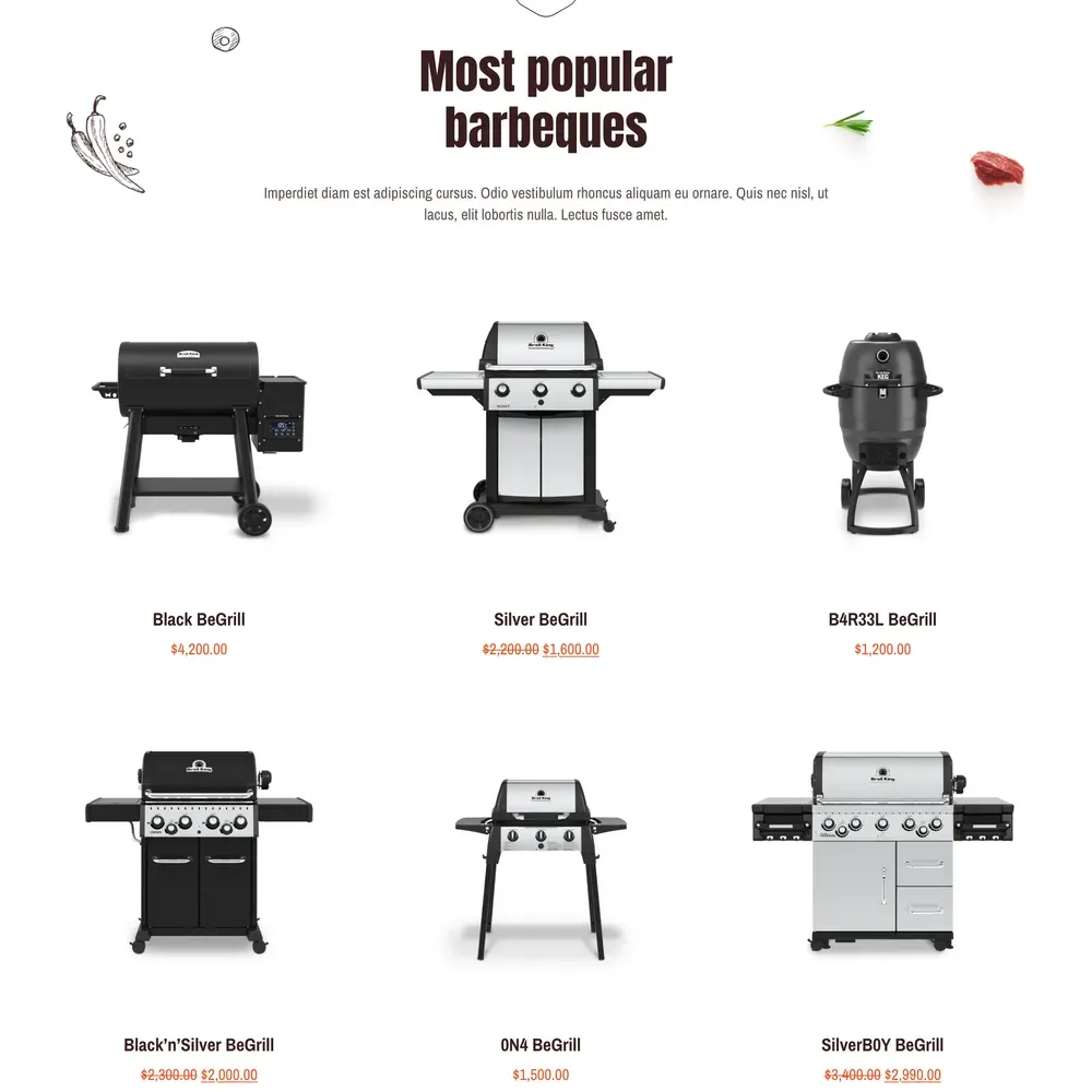 Barbeque Website Design with Free Web Hosting