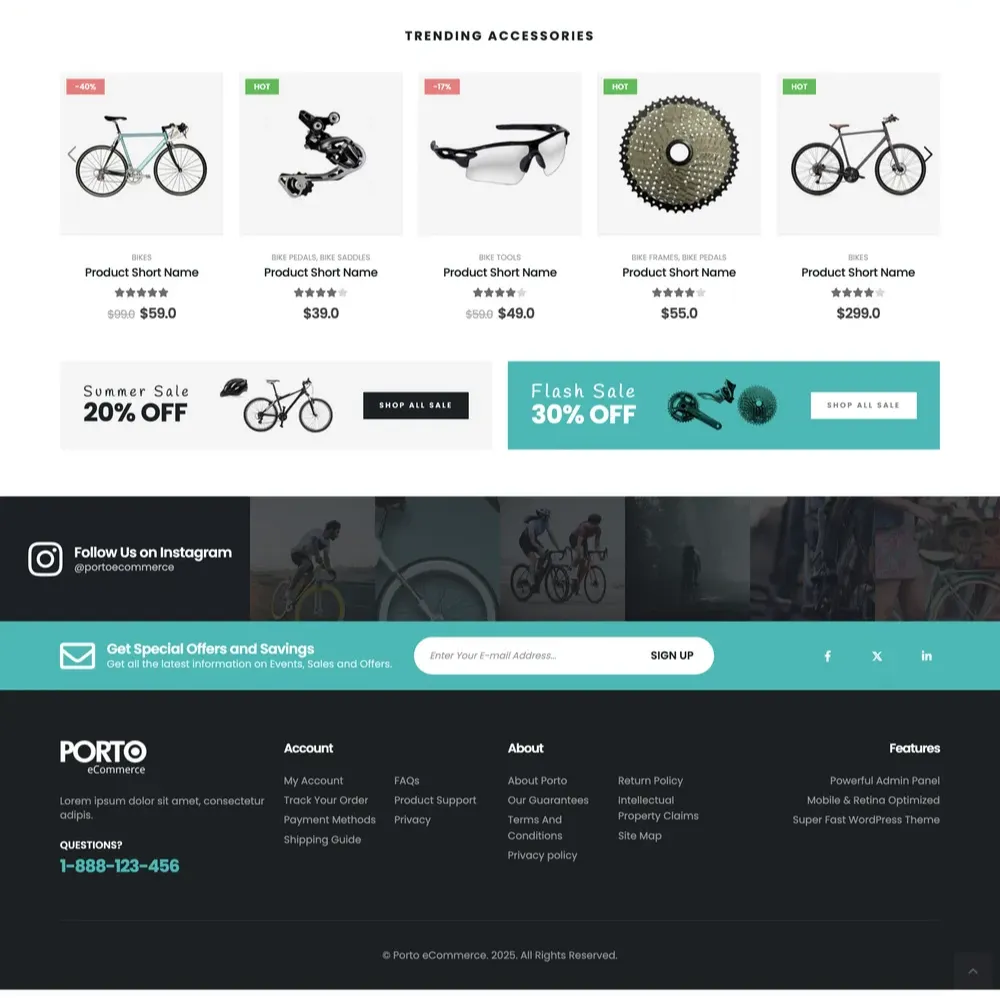 Bike Store Website Design with Free VPS Web Hosting