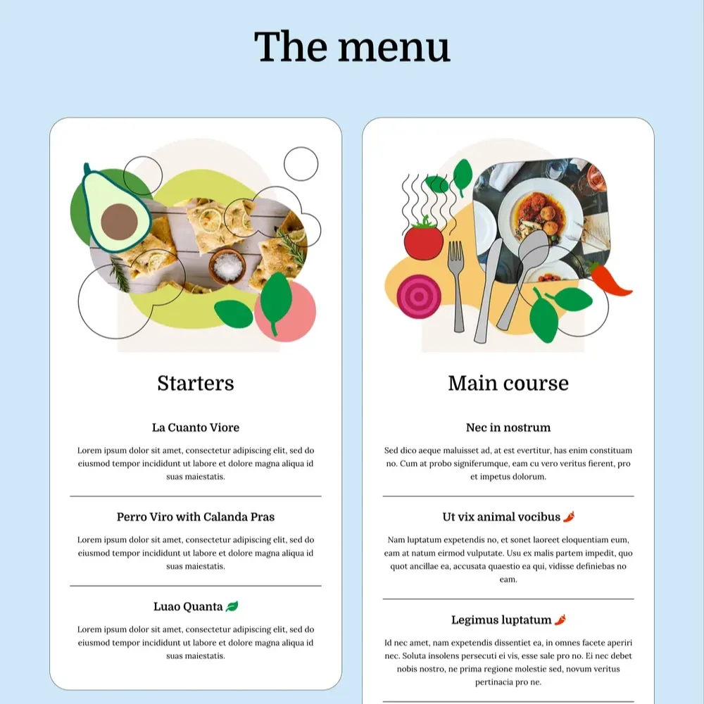 Bistro Website Design with Free Web Hosting