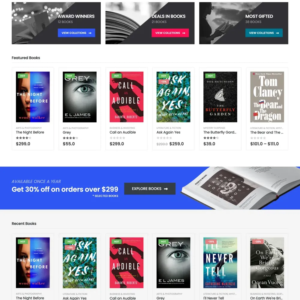 Bookseller Website Design with Free VPS Web Hosting