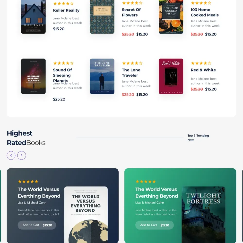 Bookshop Website Design with Free VPS Web Hosting