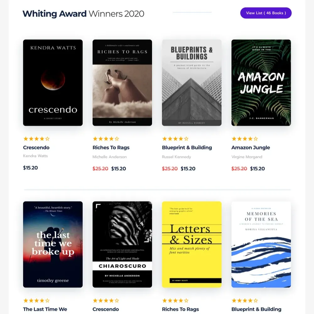 Bookshop Website Design with Free VPS Web Hosting