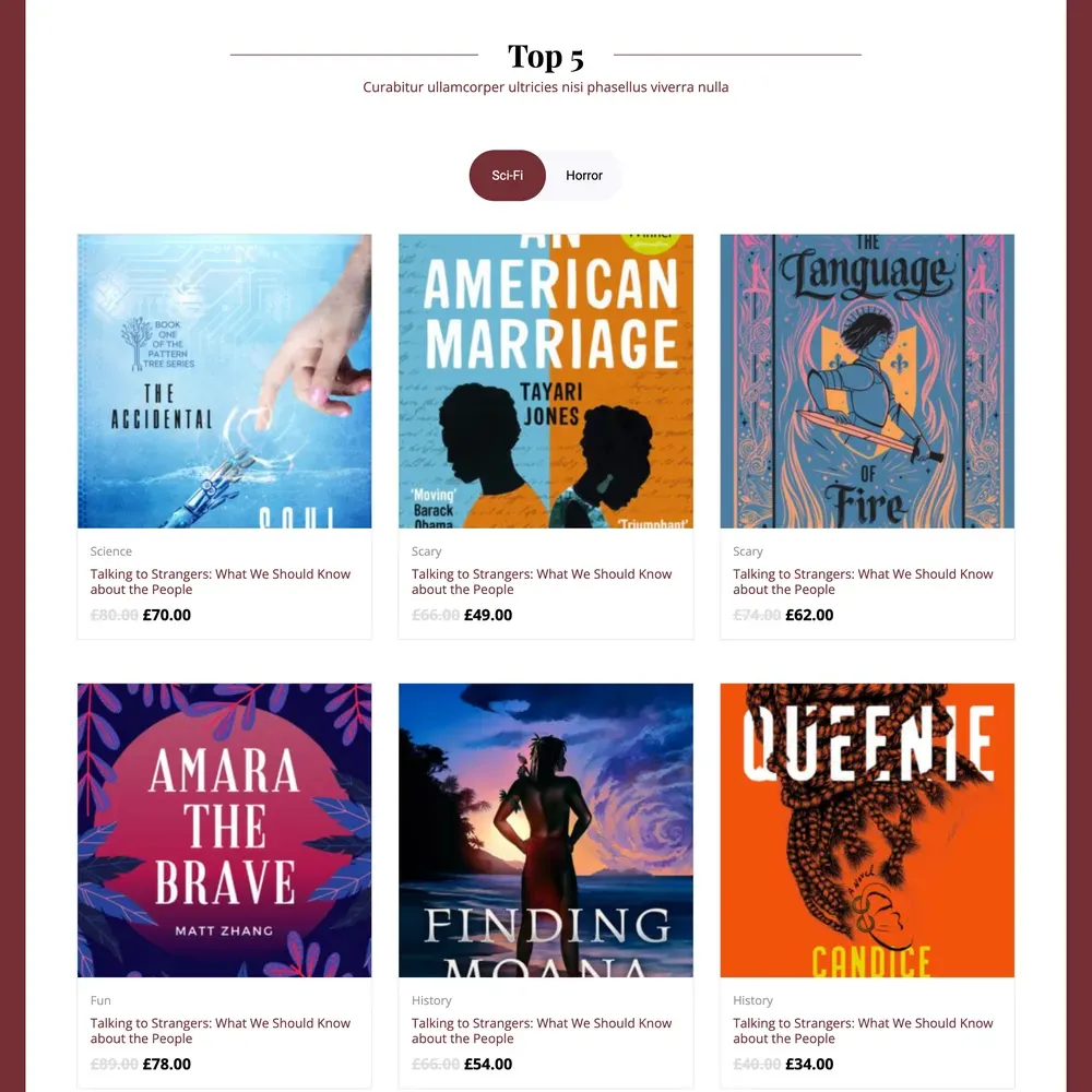 Bookstore Website Design with Free VPS Web Hosting