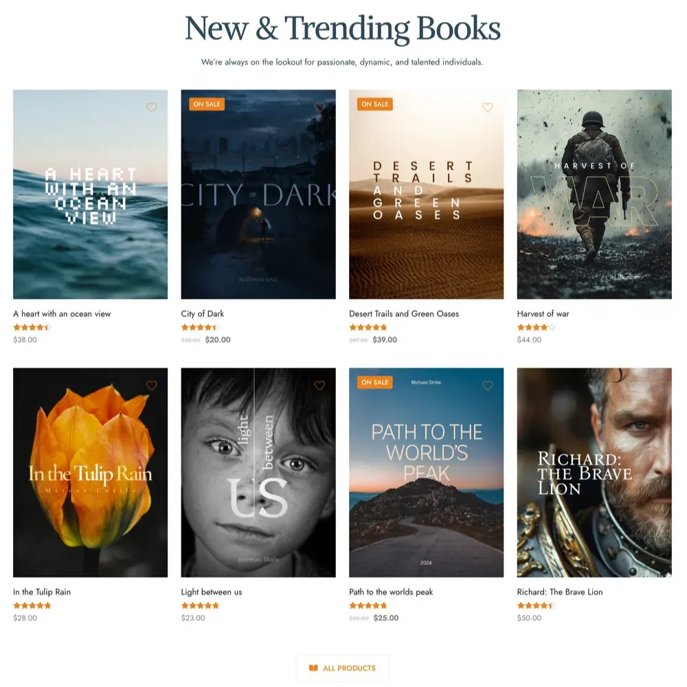 Bookstore Website Design with Free VPS Web Hosting