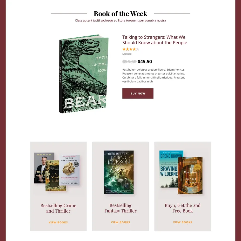 Bookstore Website Design with Free VPS Web Hosting