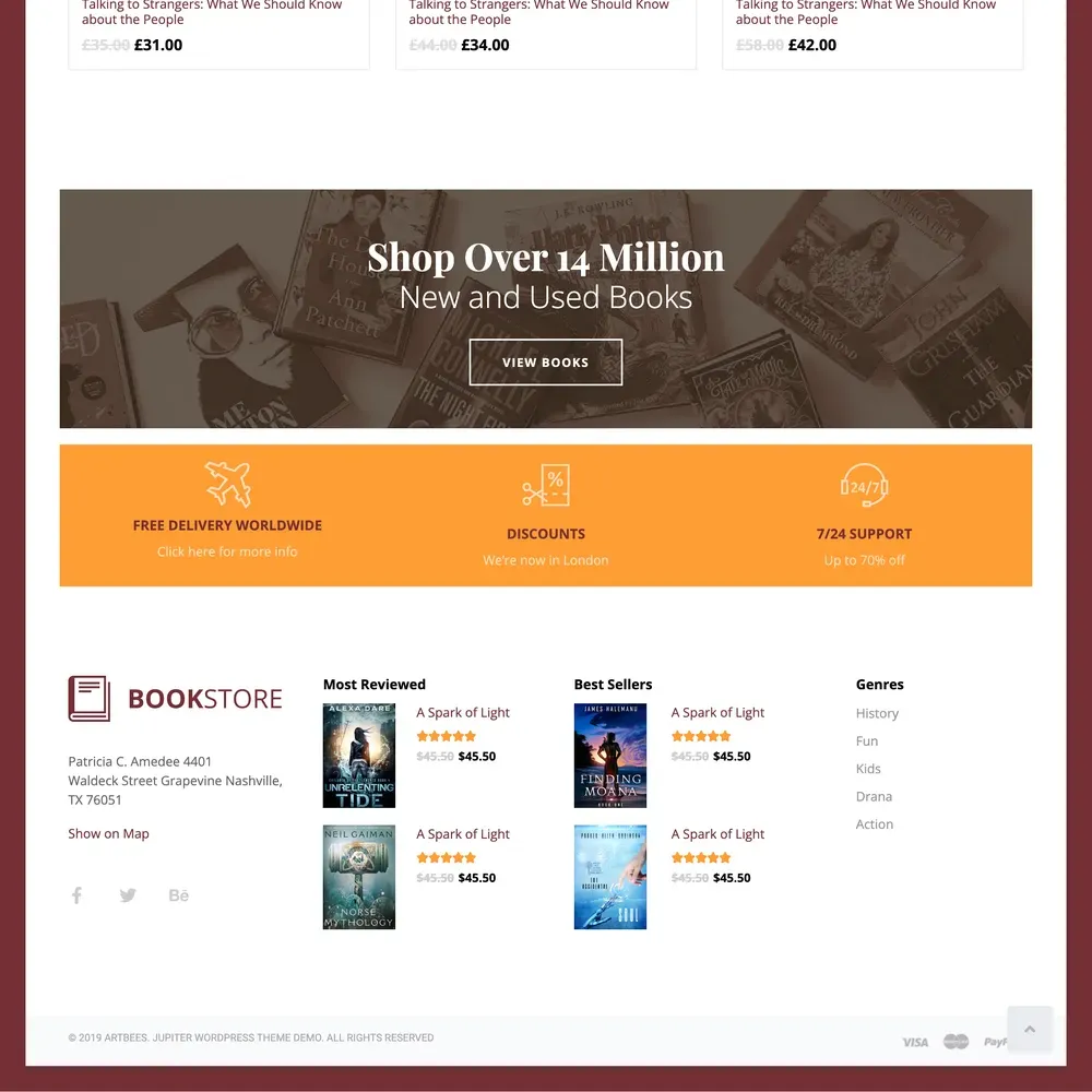 Bookstore Website Design with Free VPS Web Hosting