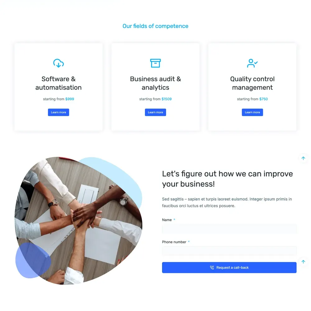 Business Advisors Website Design with Free VPS Web Hosting