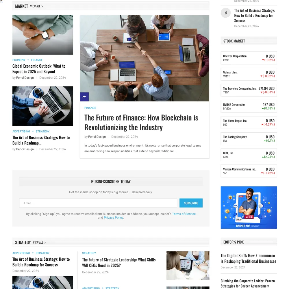 Business Blog Website Design with Free VPS Web Hosting