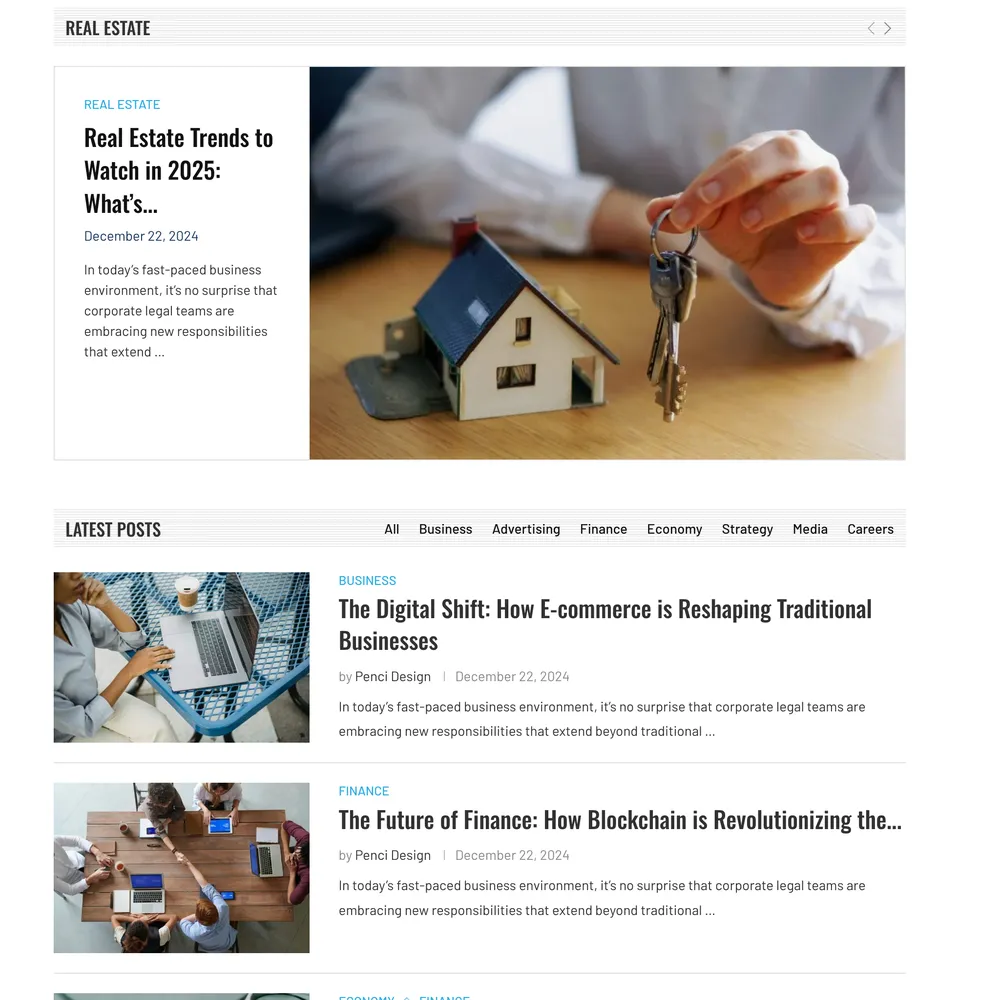 Business Blog Website Design with Free VPS Web Hosting