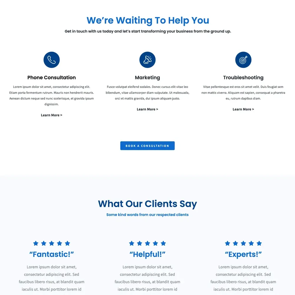 Business Coach Website Design with Free VPS Web Hosting