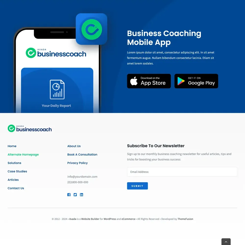 Business Coach Website Design with Free VPS Web Hosting