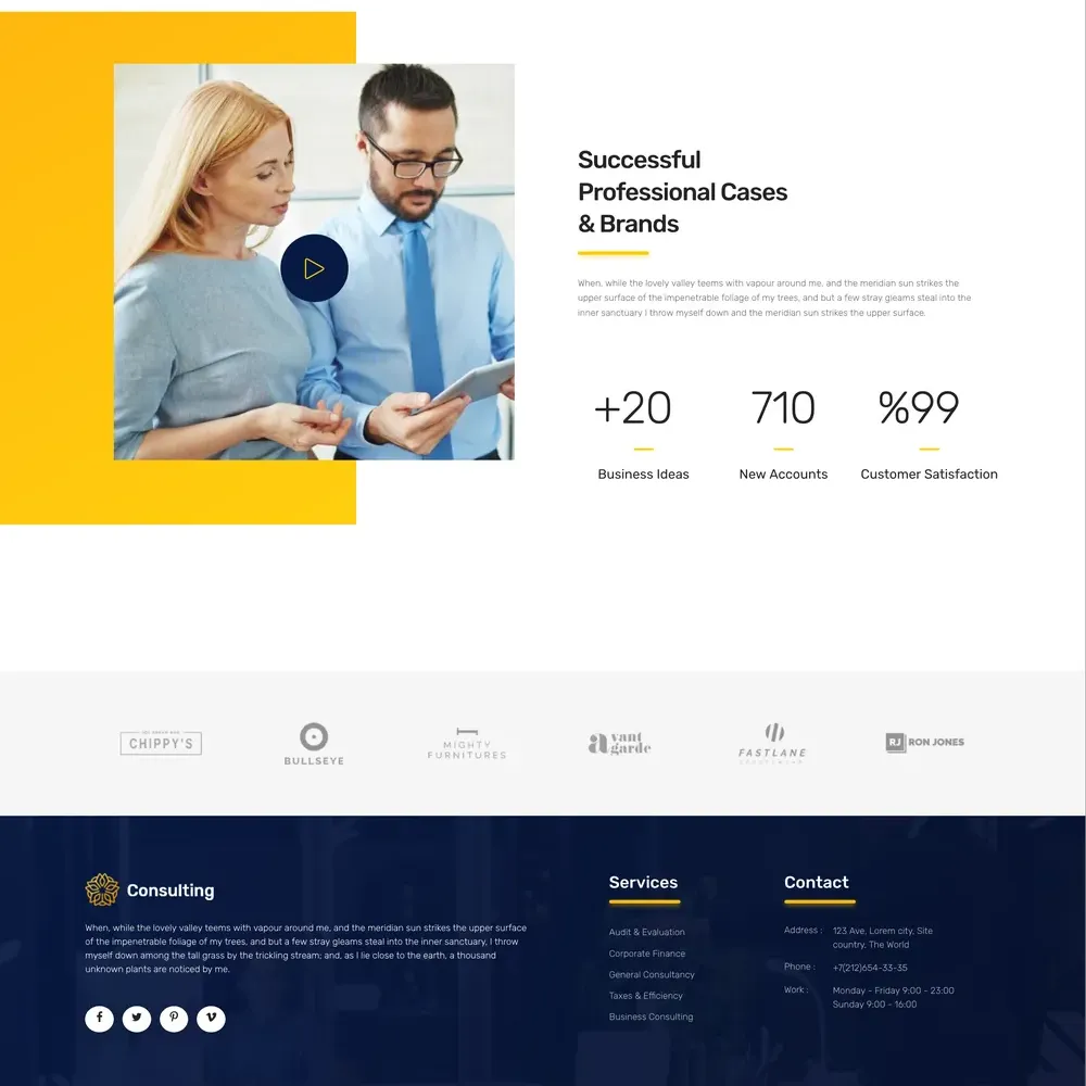 Business Consultation Website Design with Free VPS Web Hosting