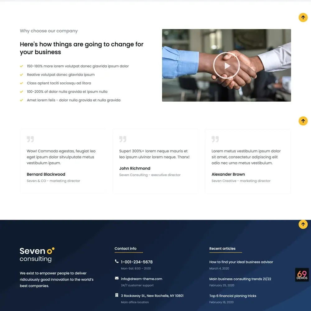 Business Consulting Website Design with Free VPS Web Hosting