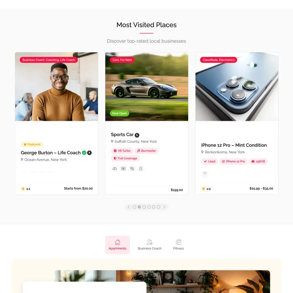 Business Listing Website Design with Free VPS Web Hosting