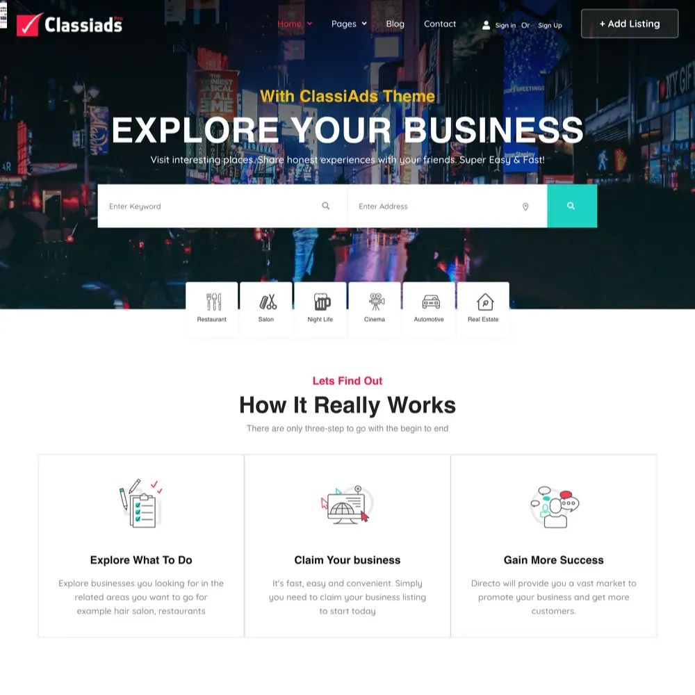 Business Listings Website Design with Free VPS Web Hosting