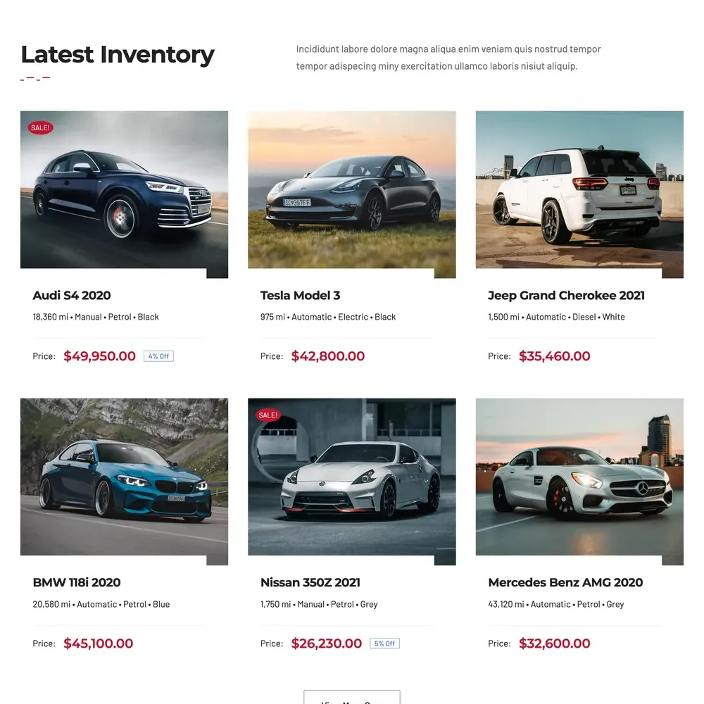 Auto Dealership Website Design with Free VPS Web Hosting