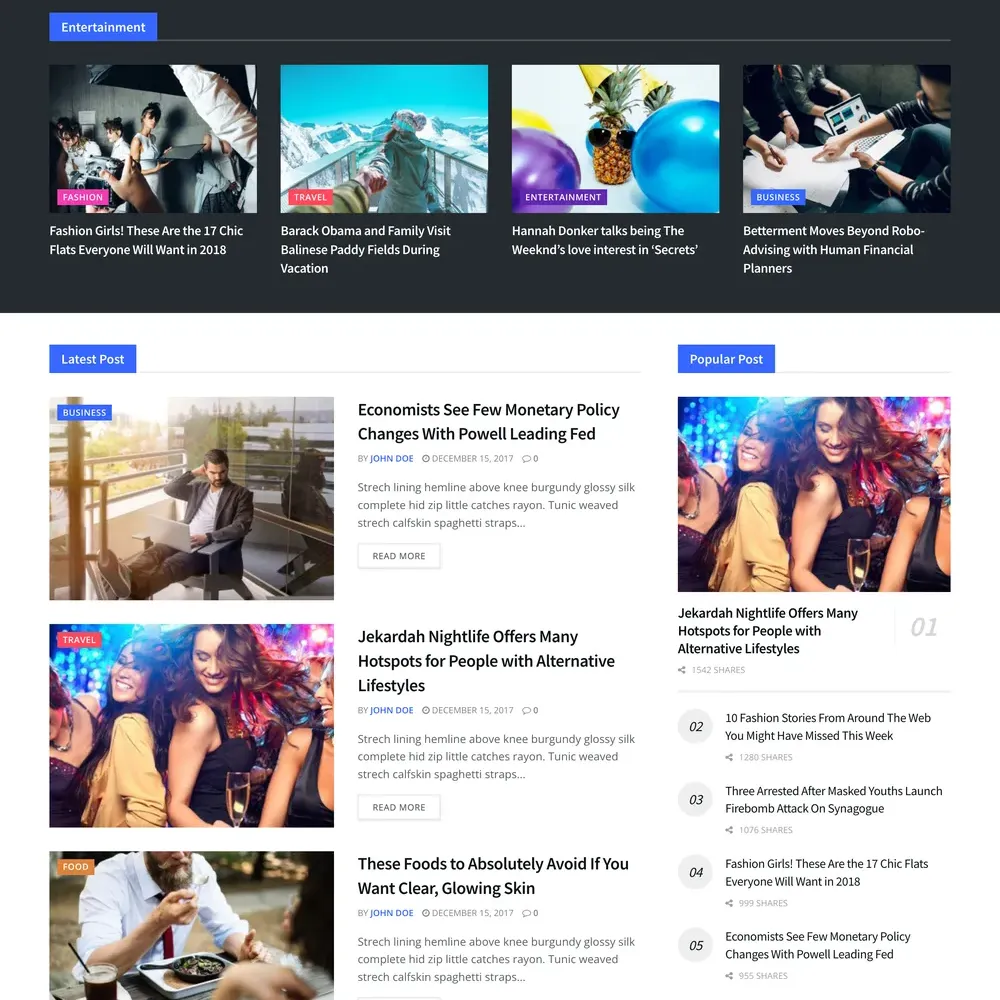 Classic Magazine Website Design with Free VPS Web Hosting