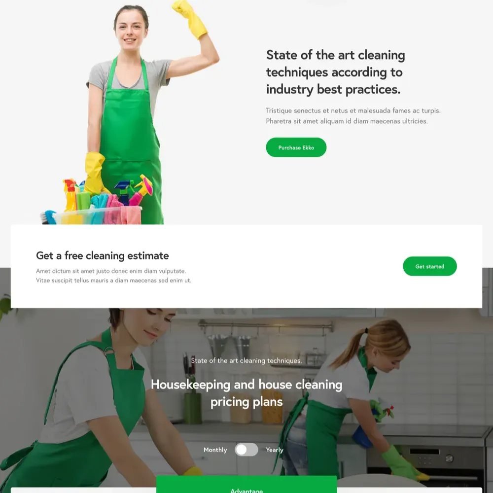 Cleaning Service Website Design with Free VPS Web Hosting