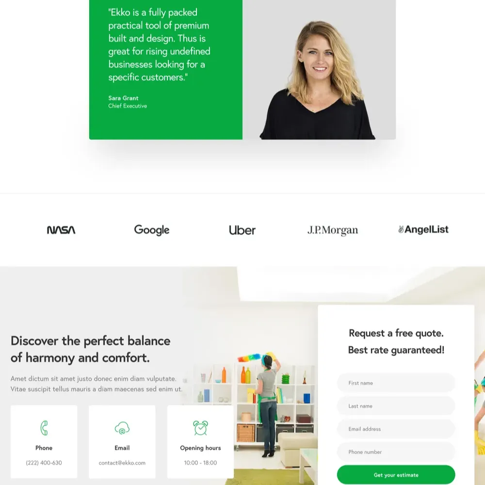 Standard Cleaning Website Design with Free VPS Web Hosting