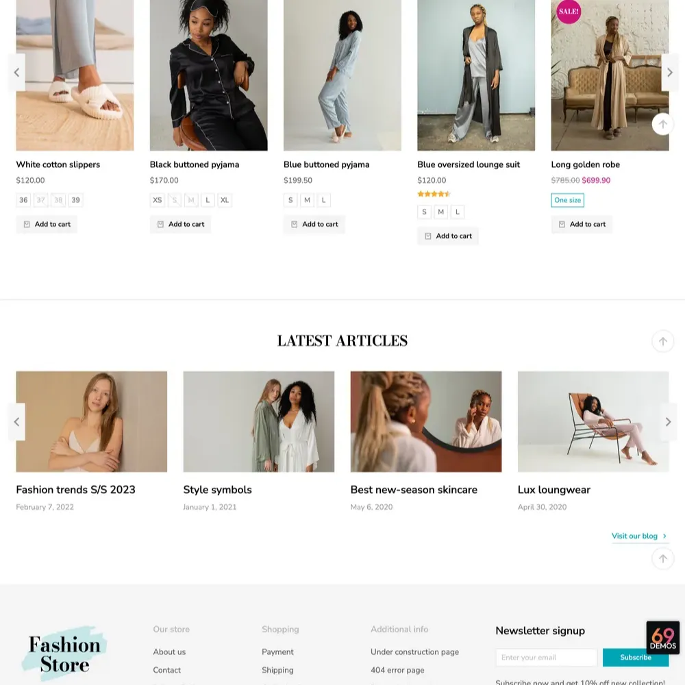 Clothing Store Website Design with Free VPS Web Hosting