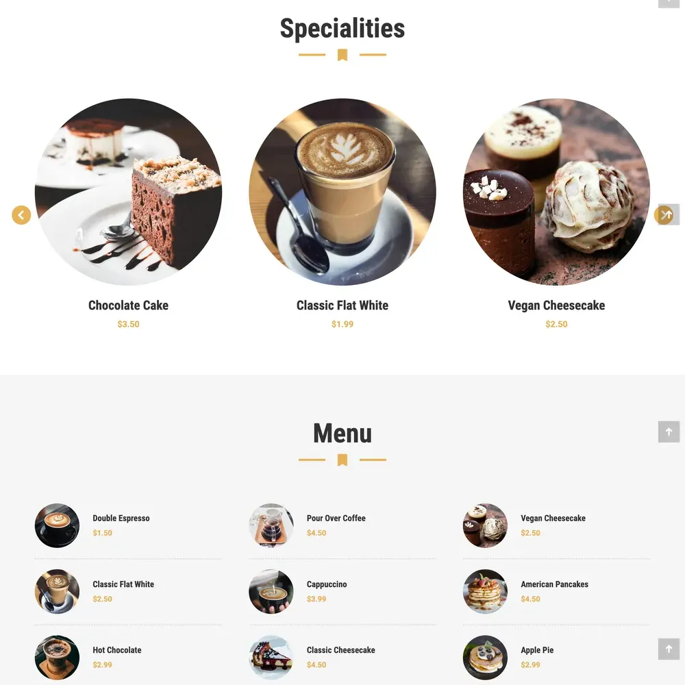 Coffee Store Website Design with Free VPS Web Hosting