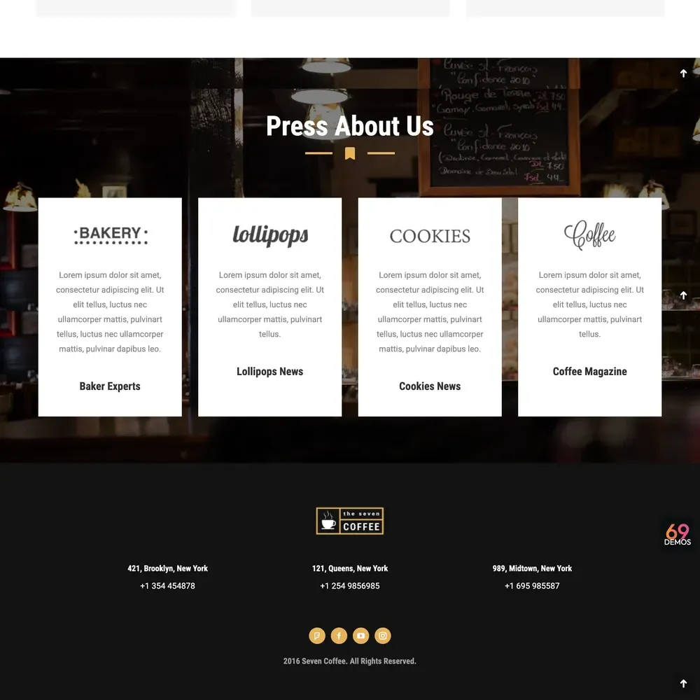 Coffee Store Website Design with Free VPS Web Hosting
